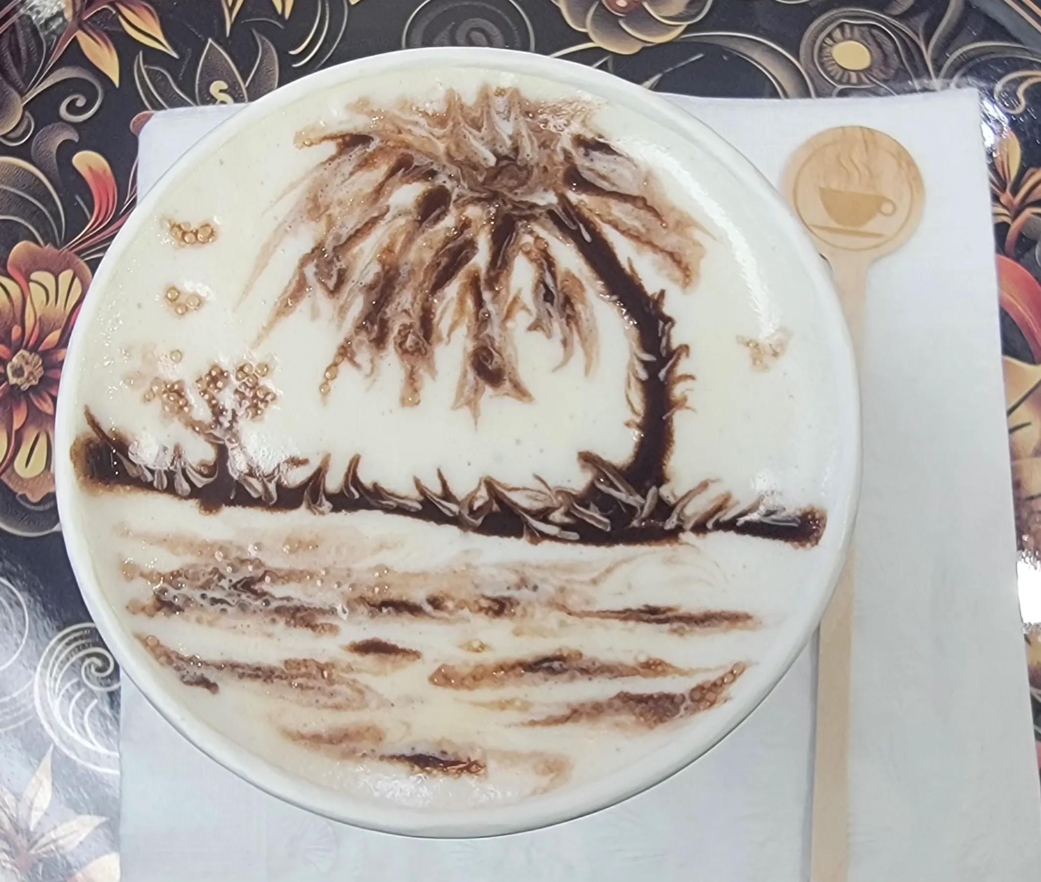 Latte art landscape